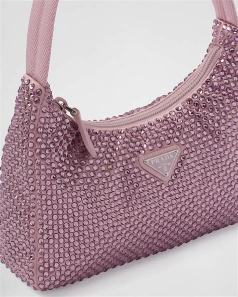 prada pink bag diamond|pink fluffy Prada bag.